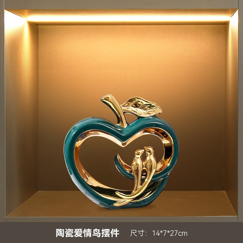 新中式事事如意柿子摆件玄关酒柜电视柜装饰乔迁礼物家居如意|undefined