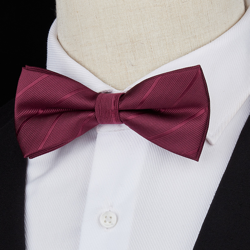 뜨거운 판매 버건디 나비 넥타이