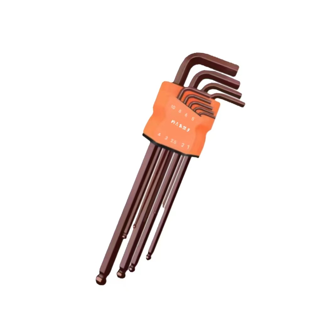 Conjunto de llave de acero de aleación hexagonal S2 de alta calidad, herramienta especial de conjunto de llave S2 con cabeza plana de bola de grado industrial