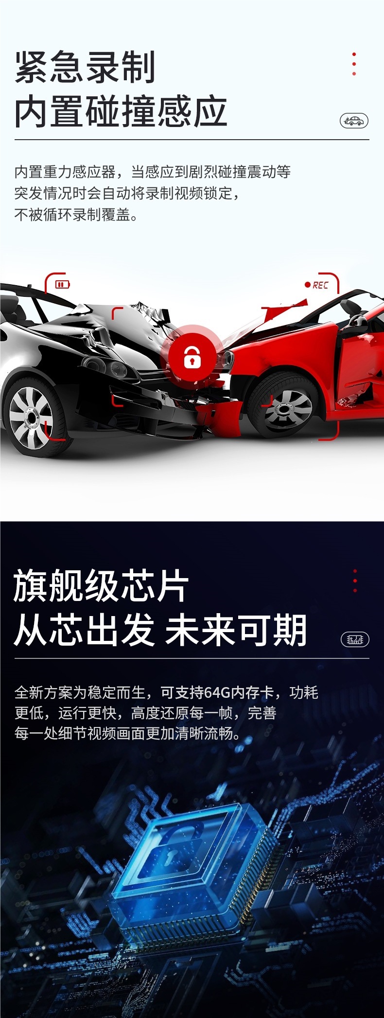 Lingdu dashcam, high-definition car streaming mirror, 360-degree panoramic rear-view camera, 2025 new model