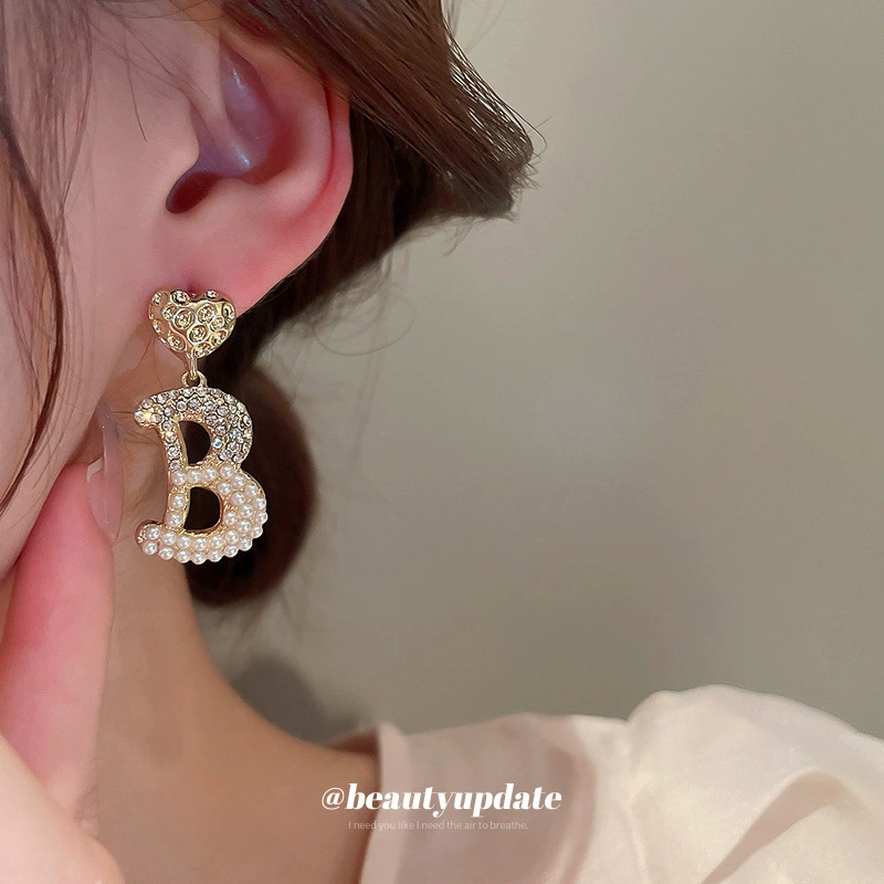 Серебряная игла из жемчуга с надписями, дизайн серьг с бантом, французский стиль, высокий качественный стиль, оптом