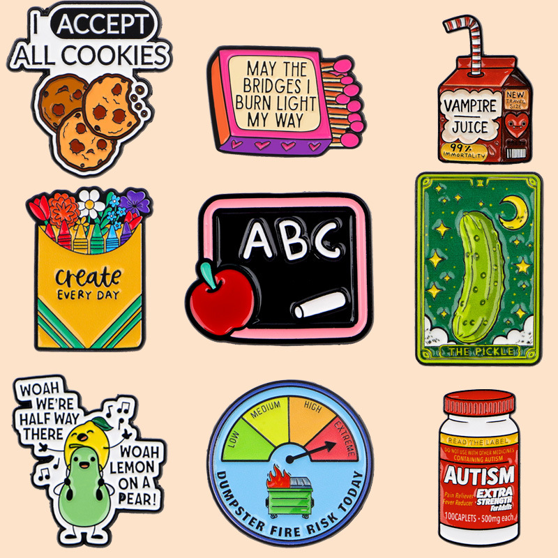 Cartoon Food Mood Metal Badge Brooch Creative Clothing Accessories Badge Bag Clothing Pin Accessories Cartoon Food Mood Metal Badge Brooch Creative Clothing Accessories Badge Bag Clothing Pin Accessories