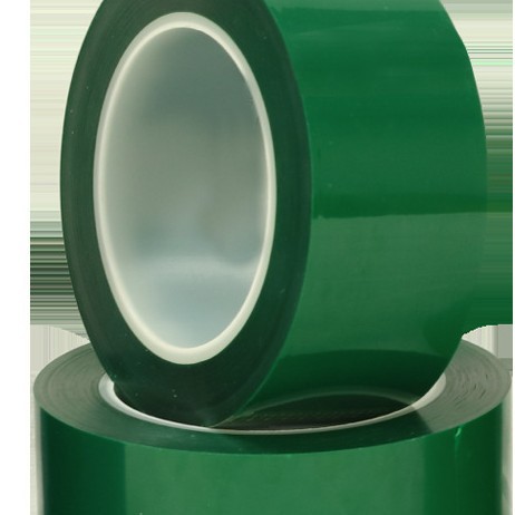 锂电池终止胶带 不残胶绿色PET耐高温绝缘保护硅胶胶带厂家直供