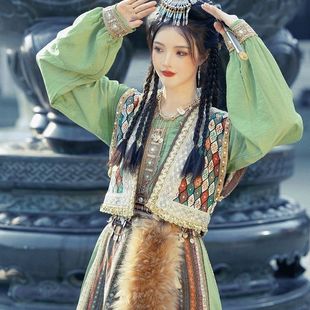 Hanfu Tang-Style Han Elements Women's Tang-Style Round-Neck New Ethnic Style Ancient Princess Costume Similar to Xi Yao's Ancient Costume