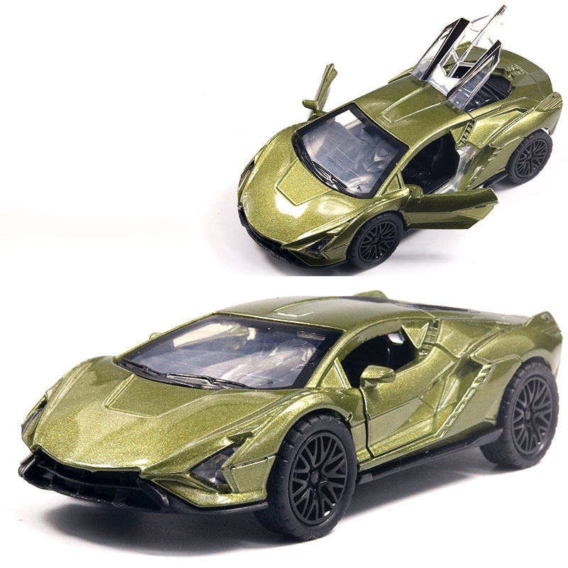 Return fuerza a granel aleación modelo de coche puerta abierta coche de juguete para niños niño decoración de pastel al por mayor