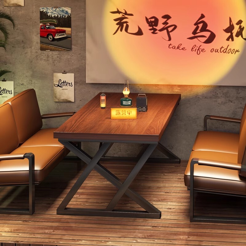 Table for Catering, Commercial Square Industrial-Style Table for Restaurants, Bars, Cafes, Fast Food Restaurants, and Barbecue Restaurants