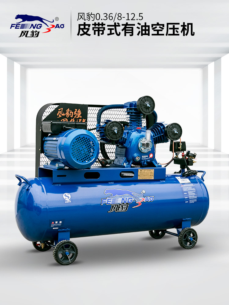 风豹浙江盛源工业级空压机小气泵0.36/3kw皮带小型空气压缩机