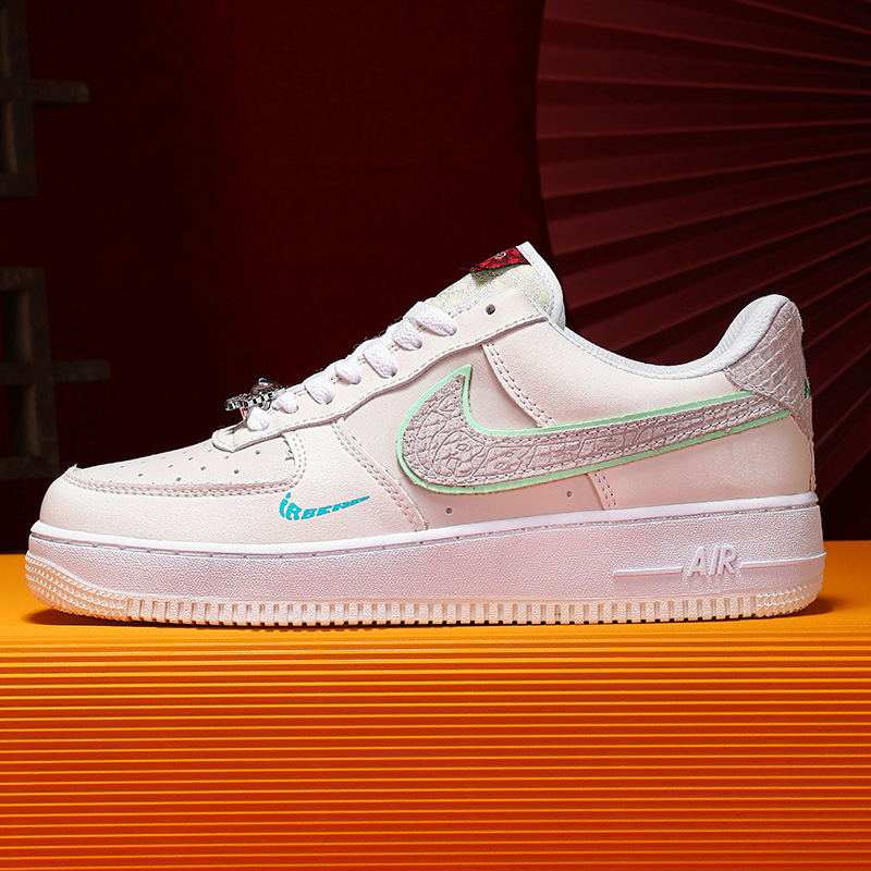 Nike 2024 New Air Force 1 Classic Year of the Dragon Limited Low-Top Men's and Women's Sneakers White Shoes Af Pure Original