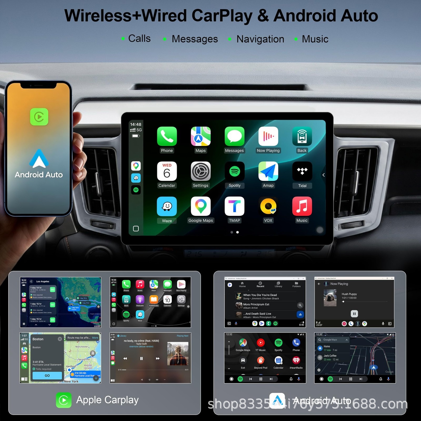 11.5inch Android Car Radio Bluetooth Navigation Music Carplay & Android Auto