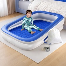 儿童充气床垫家用植绒气垫床加厚高床卡通车垫电动气泵户外旅行垫