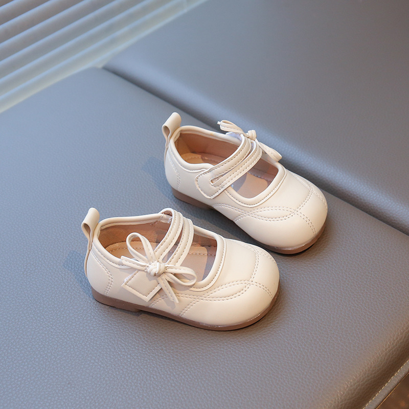 Baby Girl Shoes 0-2 Years Old Autum Mary Jane Small Leather Shoes Soft Sole Toddler Shoes Toddler Princess Shoes Bow