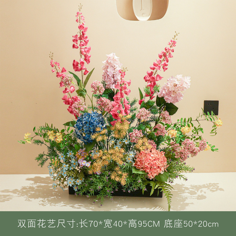莫奈花園シミュレーション花偽緑植造景組合せ室内高級バイオニクス植物ショーウインドー装飾景観置物|undefined
