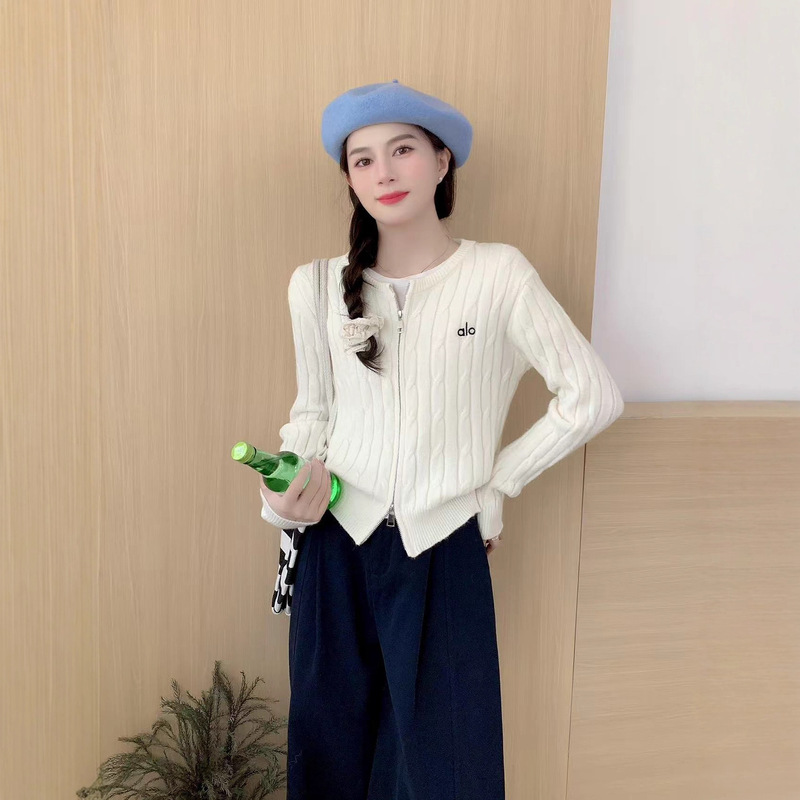 秋冬针织开衫女长袖短款上衣2025新款修身外套别致小众超好看毛衣|undefined