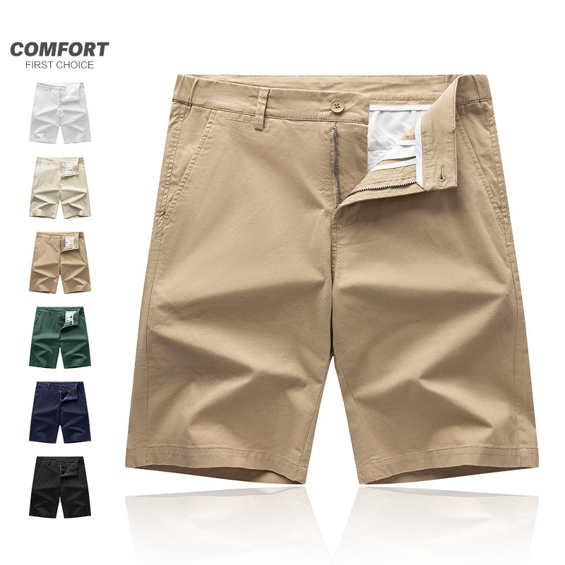 5 Five-point Short Pants Men's Summer Ultra-thin Korean Fashionable Stretch Pants Casual Mid-length Pants Pure Cotton Outer-wear Breeches