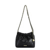 Capacious fashionable summer one-shoulder bag, bag strap for leisure, shoulder bag, genuine leather, 2023