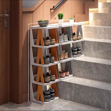 楼梯阶梯式鞋架上下楼梯口踏步鞋架放在台阶过道间的鞋柜斜坡奛騧