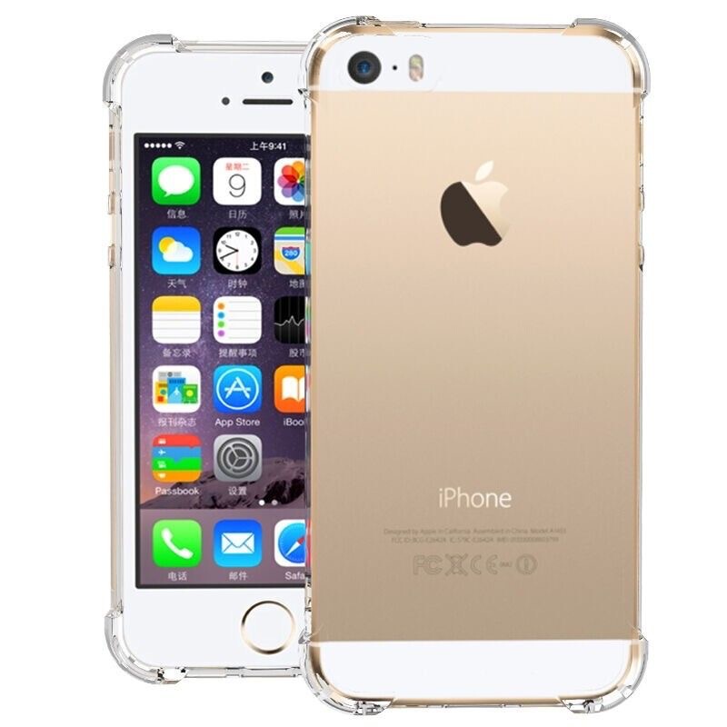 Suitable for iPhone 5, Transparent Anti-Fall Protective Case, Simple iPhone 5Se Phone Case, Full Edge Protection, Durable Shock-Absorbing Airbag