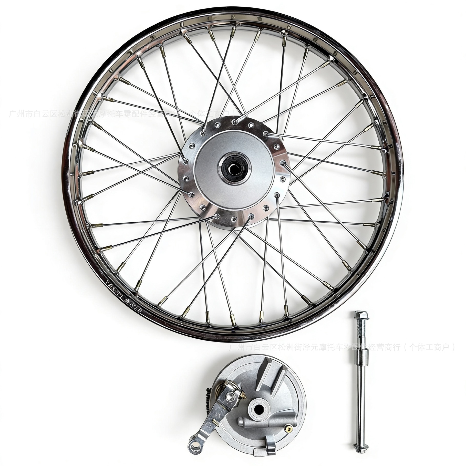 Cg125 Motorcycle Rim Zj125/Cg125 Motorcycle Modified Retro Wheel Front and Rear Wheel Assembly Set