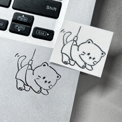 新型吊り下げ子猫3d立体金属貼りトトロ携帯電話タブレットノートパソコンのイヤホン装飾シール