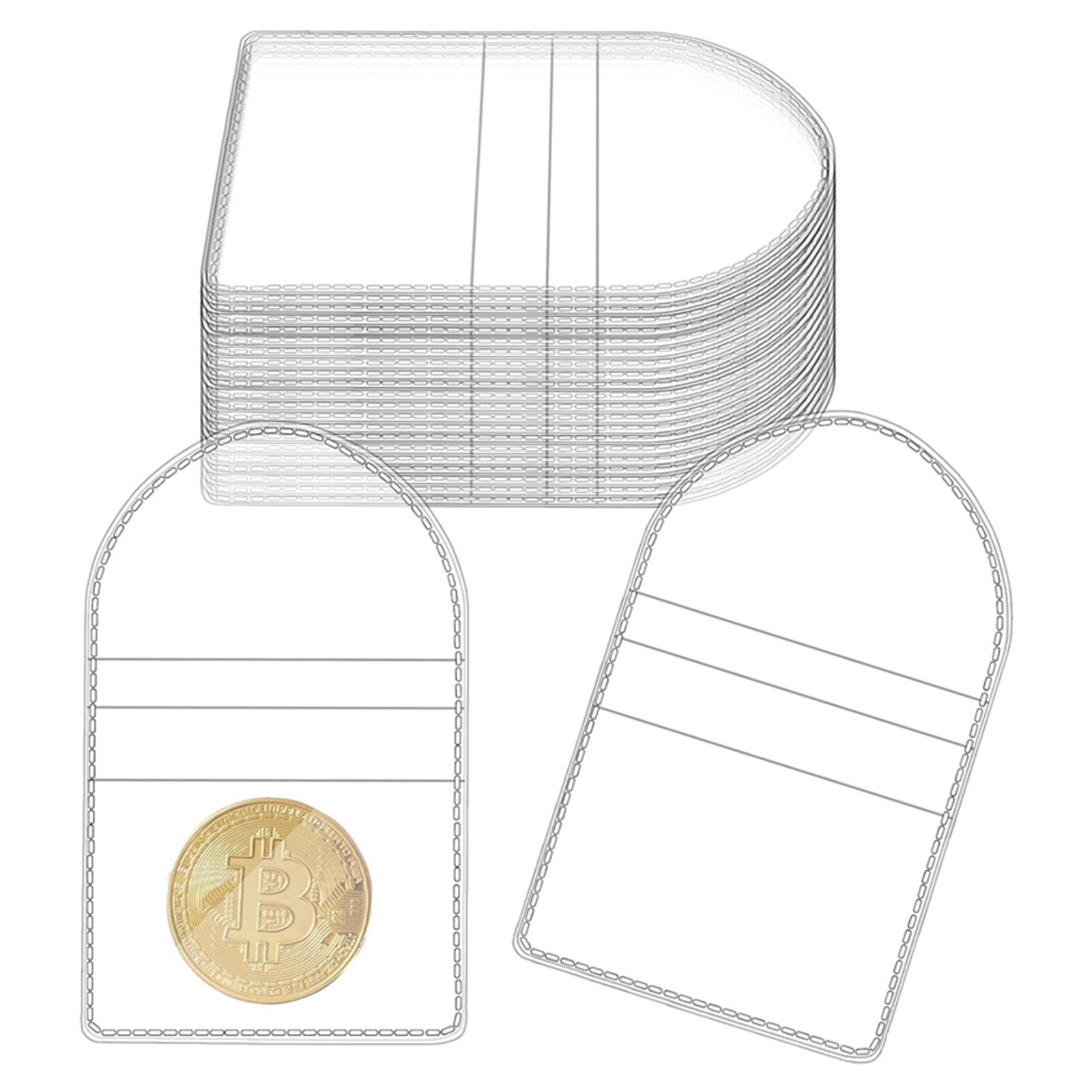 Suministro a largo plazo bolsa de colección de monedas conmemorativas de pvc transparente película de plástico bolsa de insignia de pvc bolsa de almacenamiento de monedas de voltaje