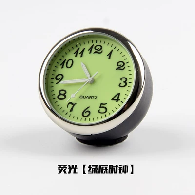 Electronic Clock, Quartz Watch, Car thermometer - fluorescent-green-background-clock