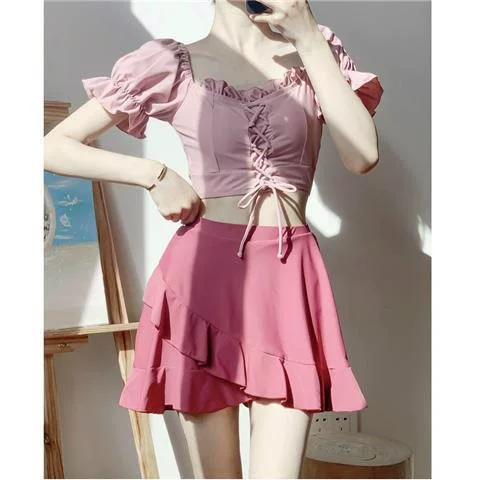 Студенческий раздел купальников, коллекция 2022 года, с коротким рукавом