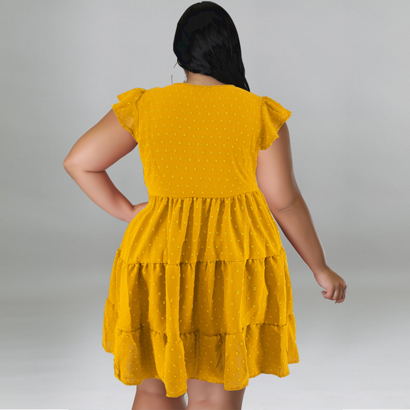 Damen Kleid In Übergröße Aus Eisseide Mit Pompon Struktur_voghion.com