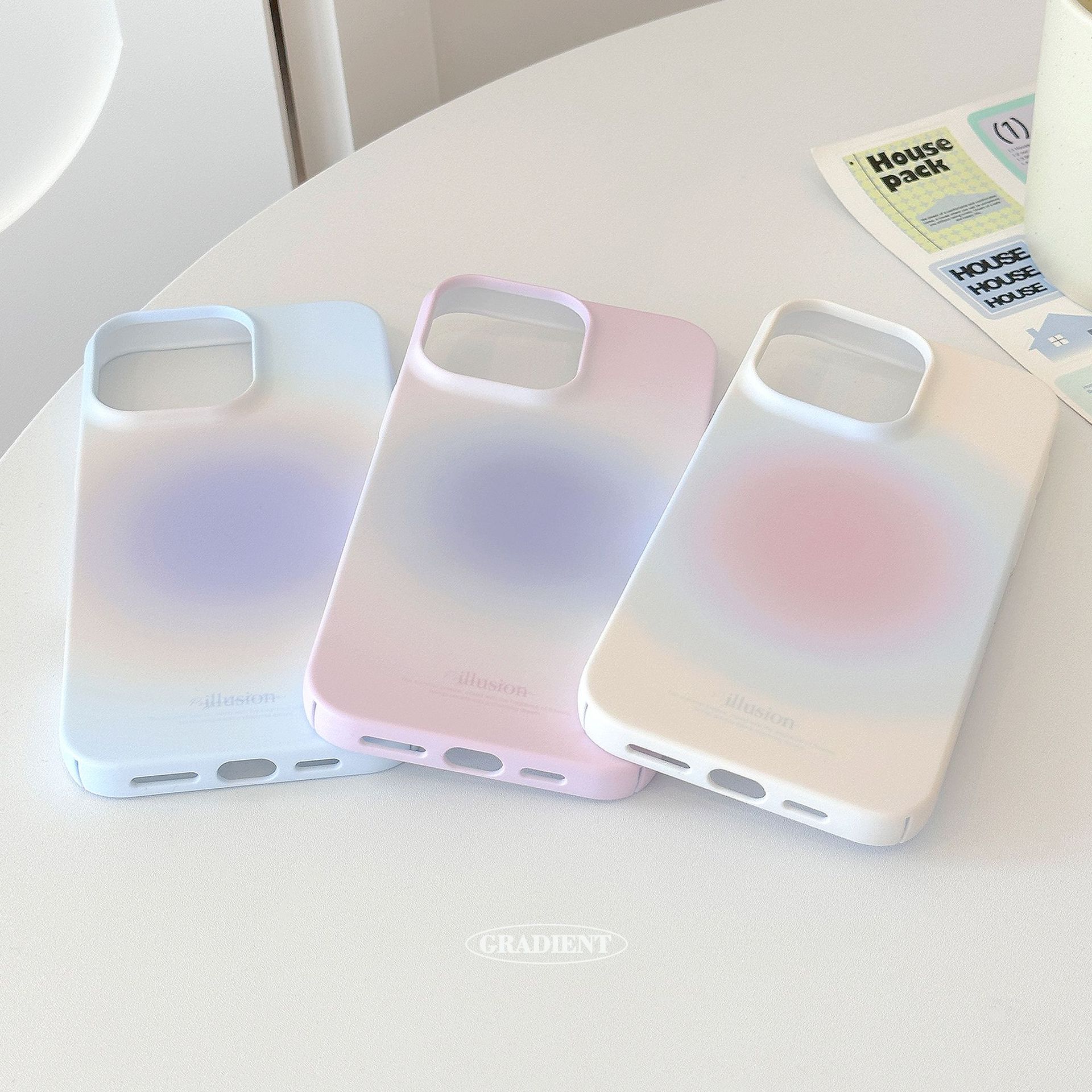 Funda para iPhone 16, Compatible con Apple 15 Pro Max, Degradado Esmerilado, Estilo Japonés y Coreano, Simple, para Modelos 14, 13, 17