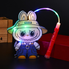新款拉布布发光灯笼中秋卡通手提花灯哪吒儿童玩具幼儿园手工DIY