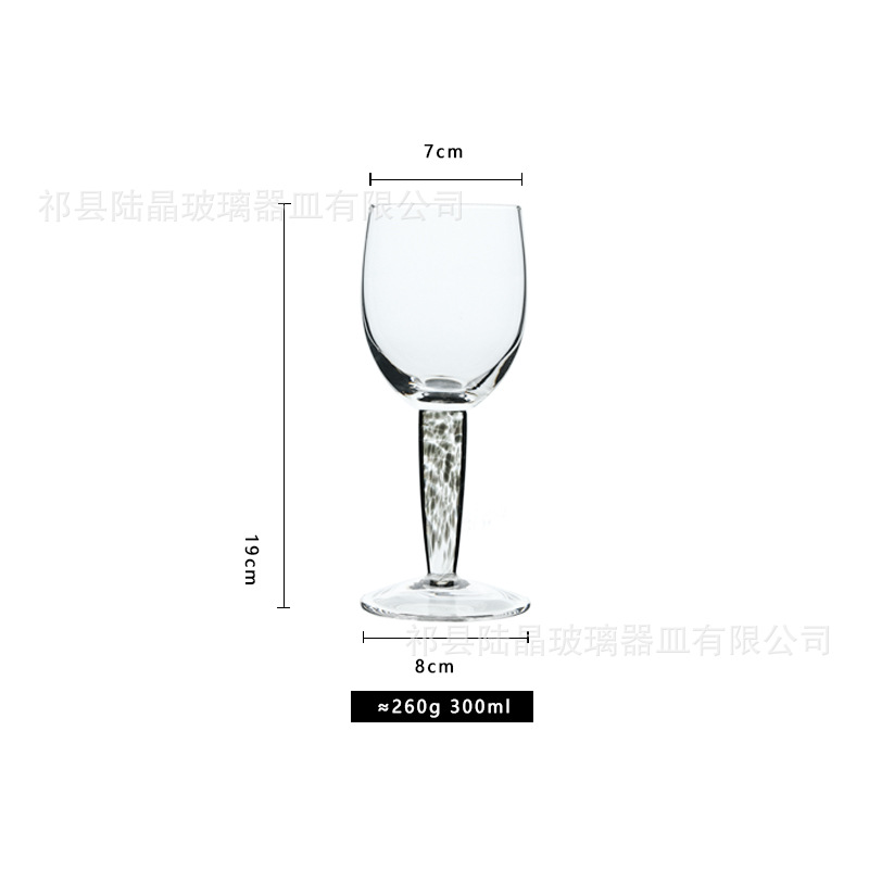 Lu Jing negro flor semilla Copa artificial soplado Copa vino cristal vidrio hogar vidrio vino vidrio