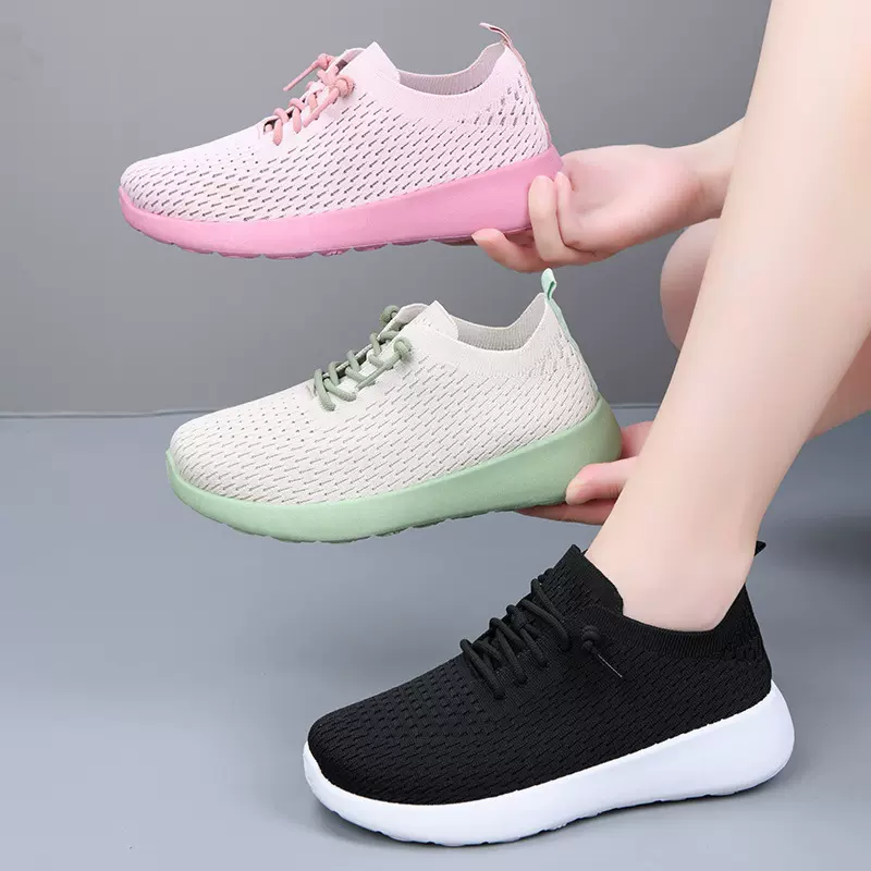 鞋子女鞋新款软底休闲单鞋时尚潮流网面透气情侣运动鞋跨境批发