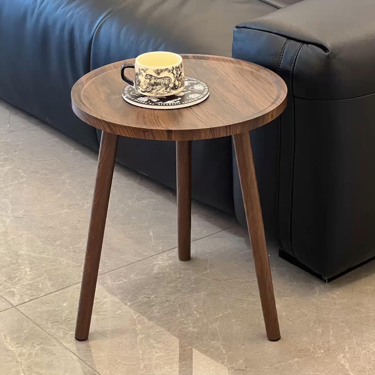 라운드 - 호두 색상