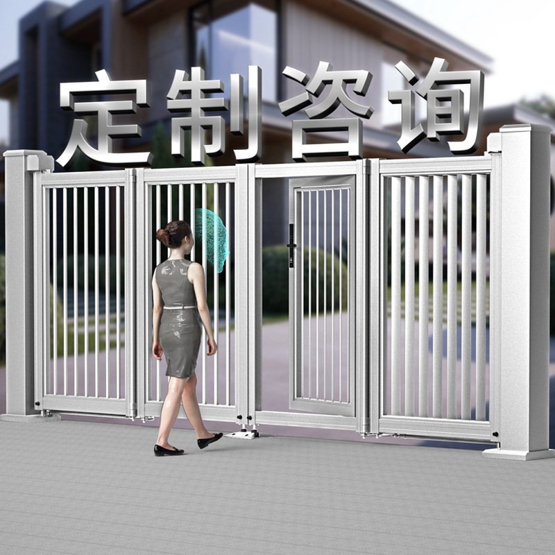 Villa Suspended Folding Door Courtyard Gate Factory Company Park Space-Saving Remote Control Outdoor Waterproof Non-Fading