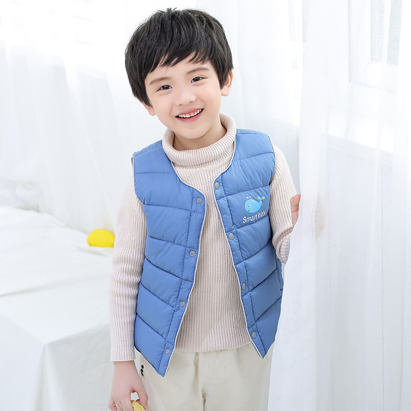 Chaleco de algodón para niños Chaleco de algodón ligero para niños Chaleco cálido para niñas Chaleco de bebé medio y grande niños Otoño e Invierno ropa exterior