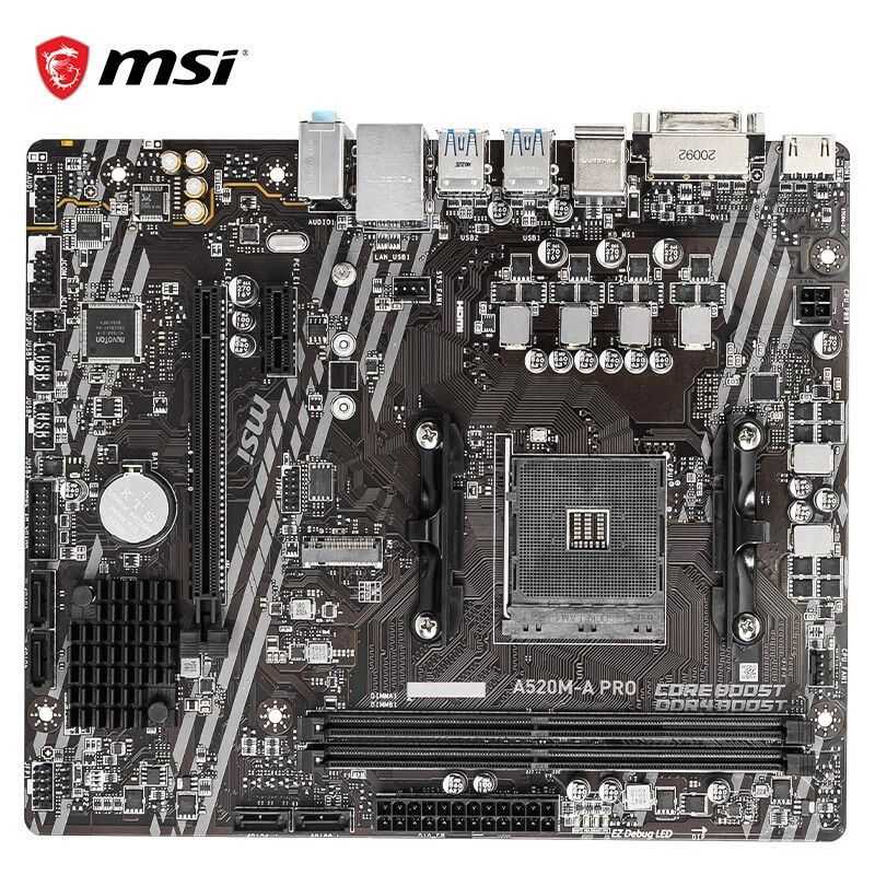 Совместимая AMD MSI A520M-A Pro материнская плата сокет AM4 поддерживает CPU 5000 серии