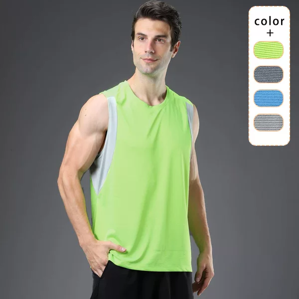 Spring and Summer Quick-Drying Vest for Men, Casual Outdoor Fitness Marathon Running Basketball Training Sports Men's Breathable Quick-Drying Vest