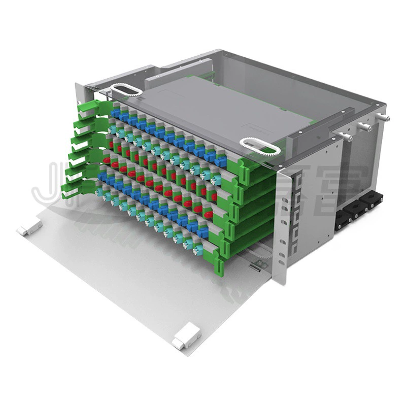 Тип 12 коробка шкафа 1U рамки распределения стекловолокна подрамника сердечника ODF 24 48 поднос 72 соединения сплавливания сердечника 4U коробка распределения волокна 144 сердечников