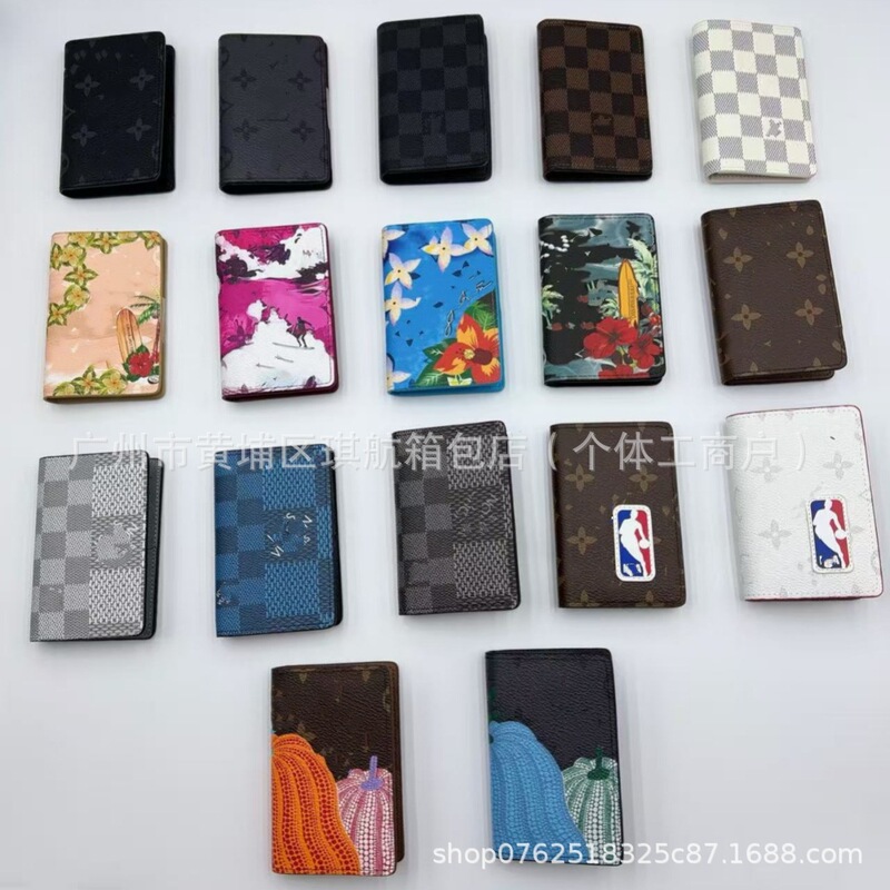 Unisex genuine leather wallet card holder, fashionable and popular business card holder, compact and portable, multi-card slot card holder, short style Unisex genuine leather wallet card holder, fashionable and popular business card holder, compact and portable, multi-card slot card holder, short style