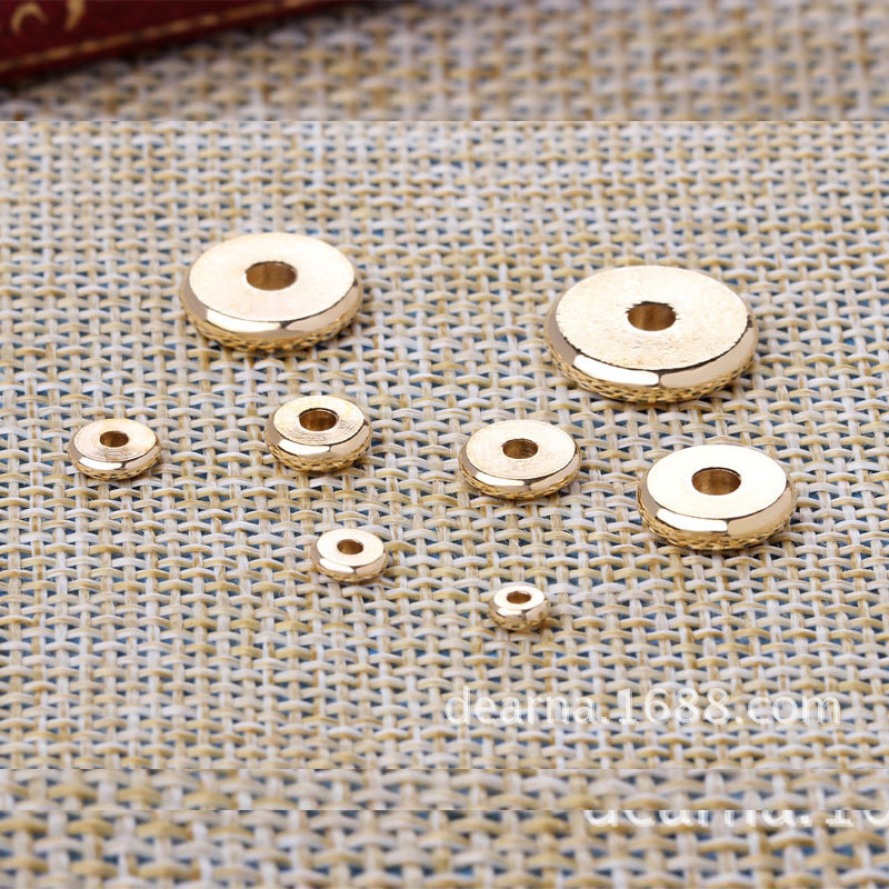 Directo de fábrica latón Xizango espaciador cobre puro espaciador cuentas de color natural junta de latón