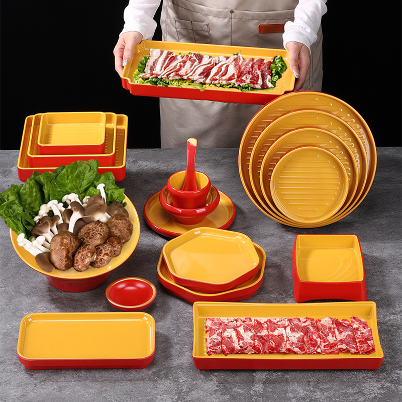 melamine plate hotpot restaurant snowflake beef and beef plate disc creative rinse meat buffet plate stackable tableware suit melamine plate hotpot restaurant snowflake beef and beef plate disc creative rinse meat buffet plate stackable tableware suit