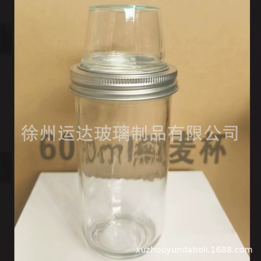 Кружка Overnight овсяная каша Amazon 16oz, чашка с ложкой, портативная стеклянная чашка, мера чашки, сепарация влажная/сухая, чашка с овсяной кашей