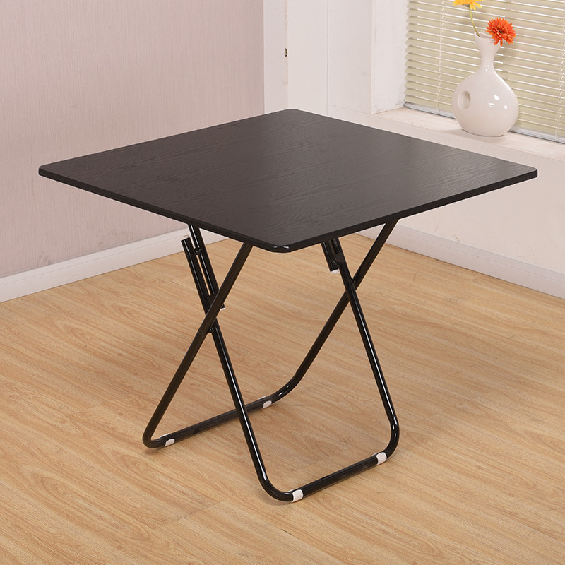 Mesa plegable, mesa de comedor casera, mesa de comedor simple, mesa cuadrada para 4 personas, mesa cuadrada portátil al aire libre, mesa cuadrada