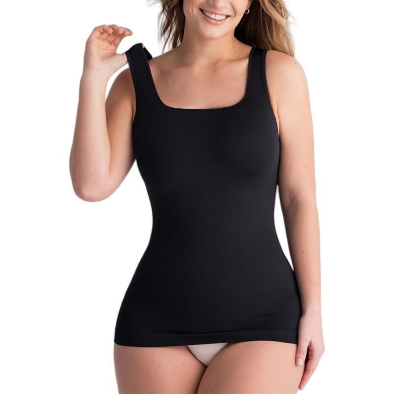 Exclusive for cross-border sales on Temu: Women's tummy control shapewear compression tank top, seamless fitness plus-size top