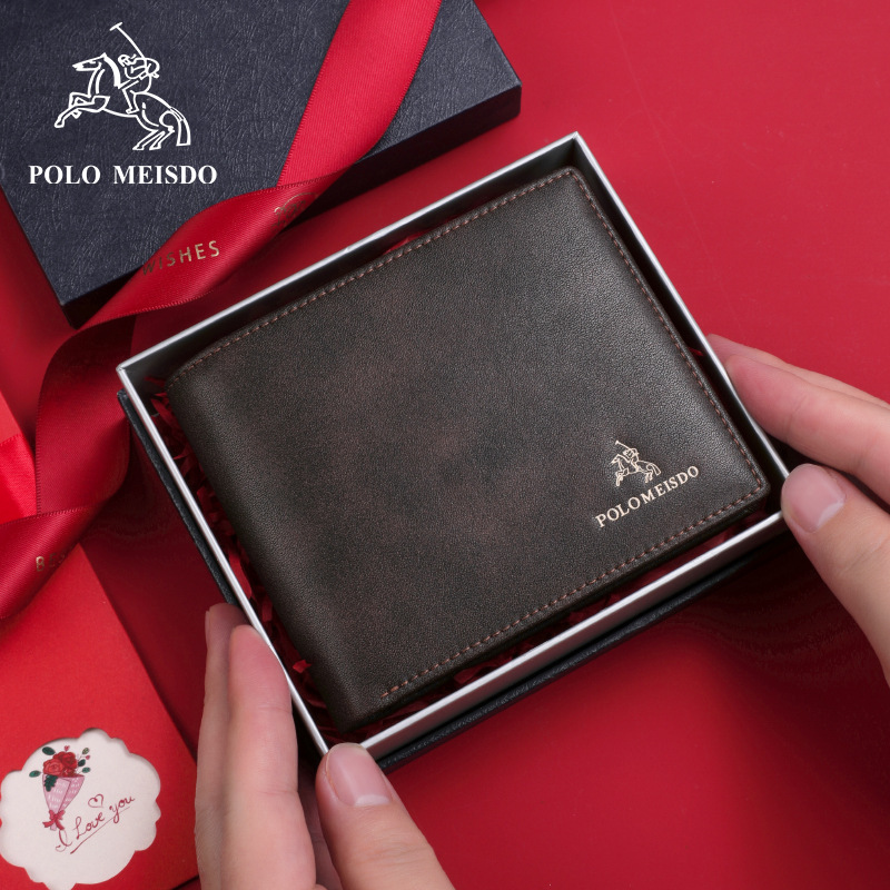 British Paul Men's Wallet Men's Luxury Brand Birthday Gift for Boyfriend Short Wallet Boys 2311-1
