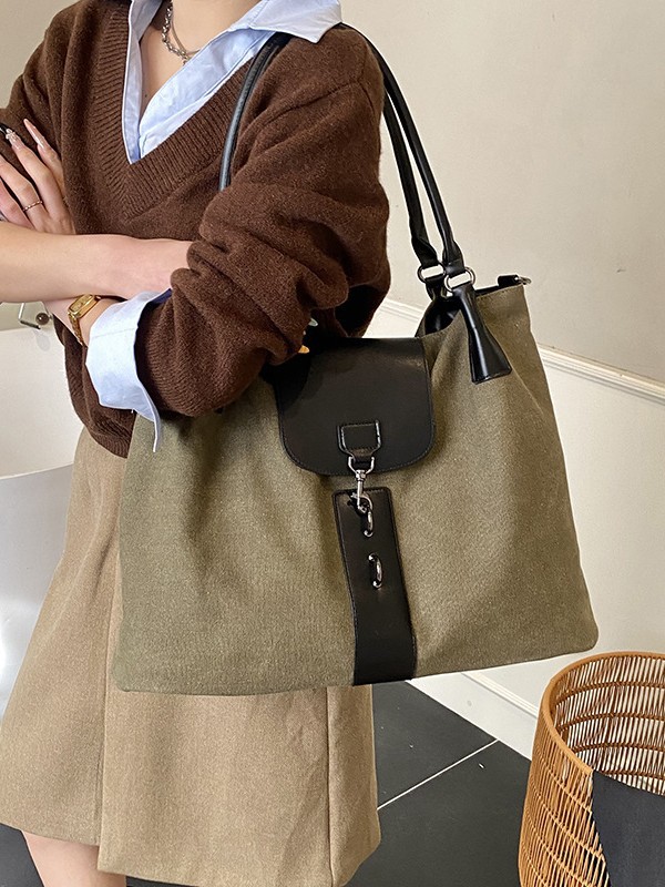 Viajes transfronterizos de gran capacidad bolsa de mano de mujer nueva moda de gran capacidad bolsa de hombro de moda nicho bolsa de tela de moda