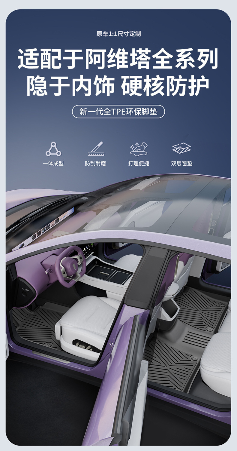 Suitable for the 2026 new model Avita 06 07 12, custom-made all-weather TPE floor mats and trunk mat