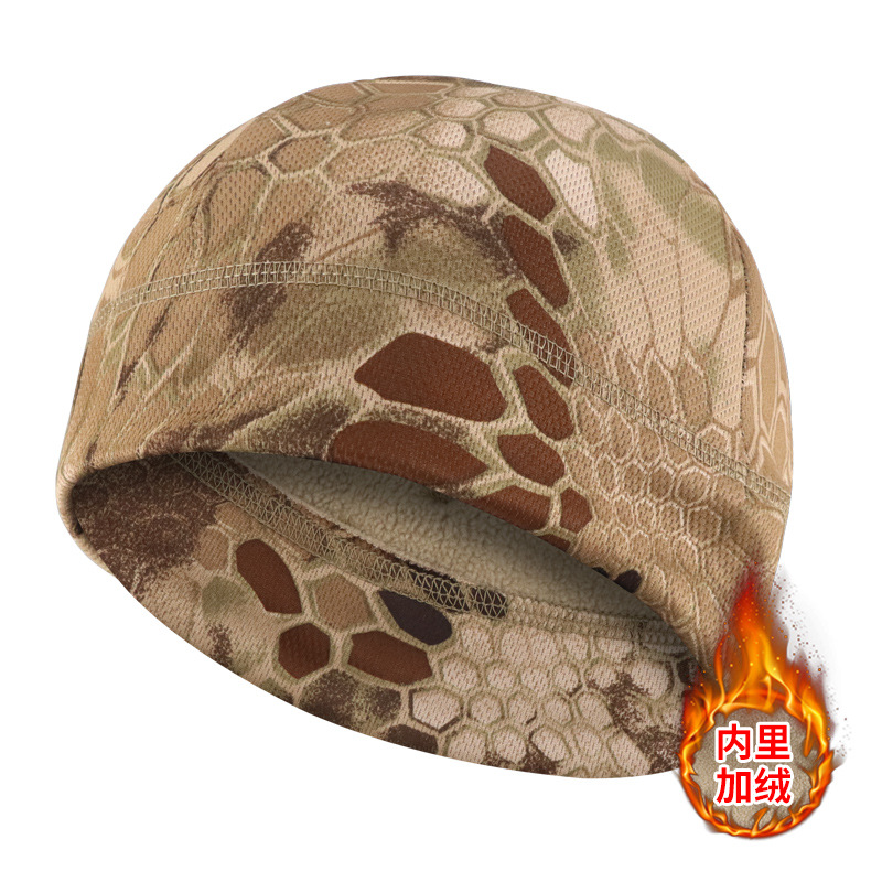 Sombrero cálido de invierno, capucha gruesa, ciclismo al aire libre, máscara a prueba de viento, camuflaje, sombrero a prueba de frío para hombre, casco, forro polar, calor