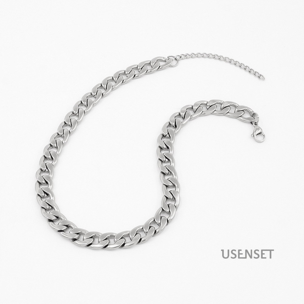 Fashion Solid Color Stainless Steel Plating Chain Necklace 1 Piece display picture 3