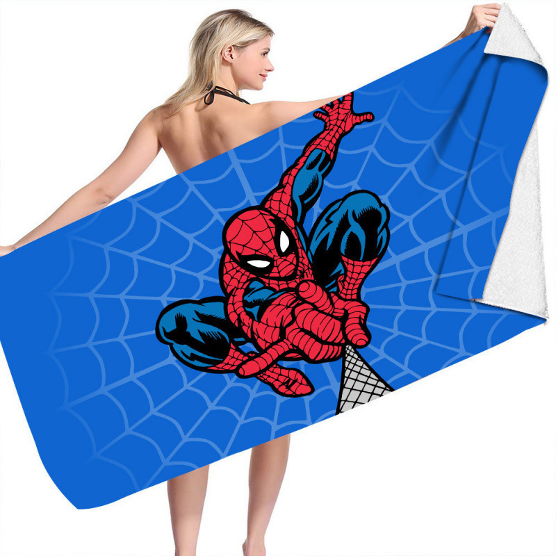 Spider-Man Cartoon Series Beach Towel Microfiber Double-Sided Velvet Swimming Bath Towel Quick-Drying Towel Cross-Border Dropshipping Spider-Man Cartoon Series Beach Towel Microfiber Double-Sided Velvet Swimming Bath Towel Quick-Drying Towel Cross-Border Dropshipping