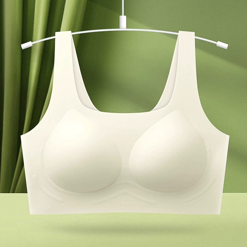 Белое нижнее белье, шёлковый комфортный не-slip топ, сексуальный цветной жилет, красивый спина